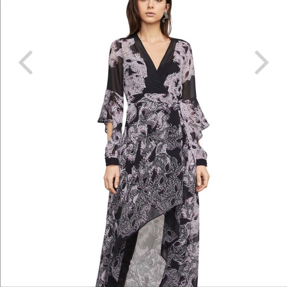 $368 BCBG MAXAZRIA Kat High-Low Wrap Dress SIZE XS.